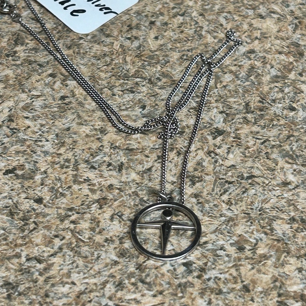 Vintage Signed Tiffany & Co. Manpower Sterling Silver Pendant Necklace - Picture 10 of 16
